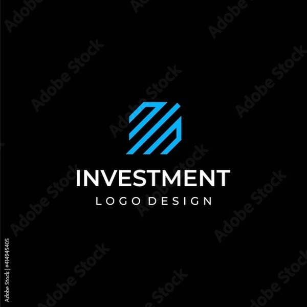 Fototapeta Modern and clean logo about investing, top right moving graphic.
EPS 10, Vector.
