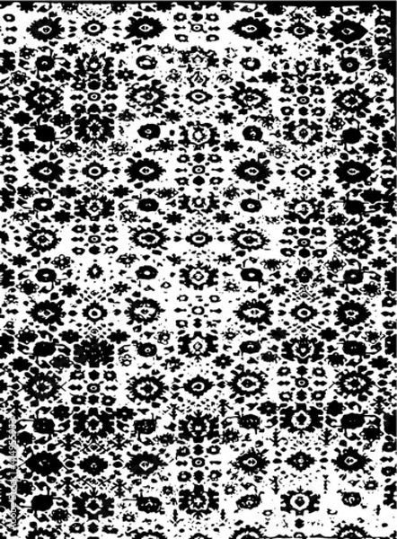 Fototapeta black and white distressed pattern