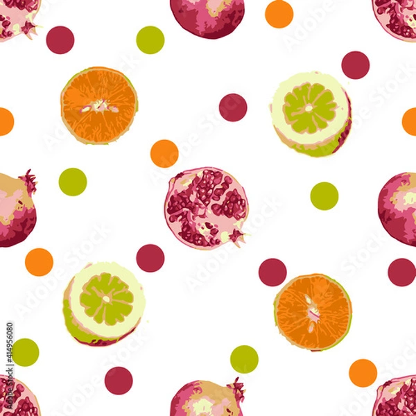 Obraz seamless pattern fruits 