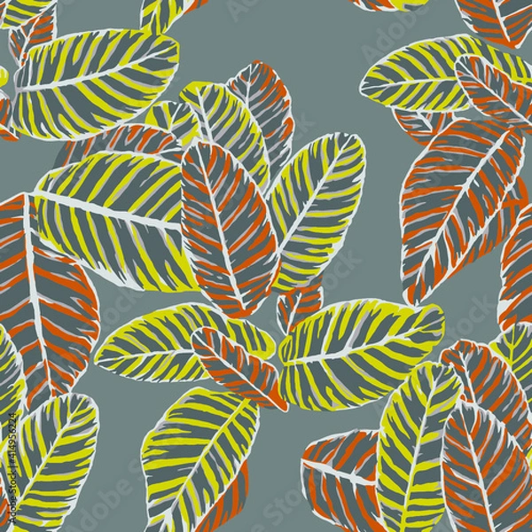 Obraz leaf pattern seamless 