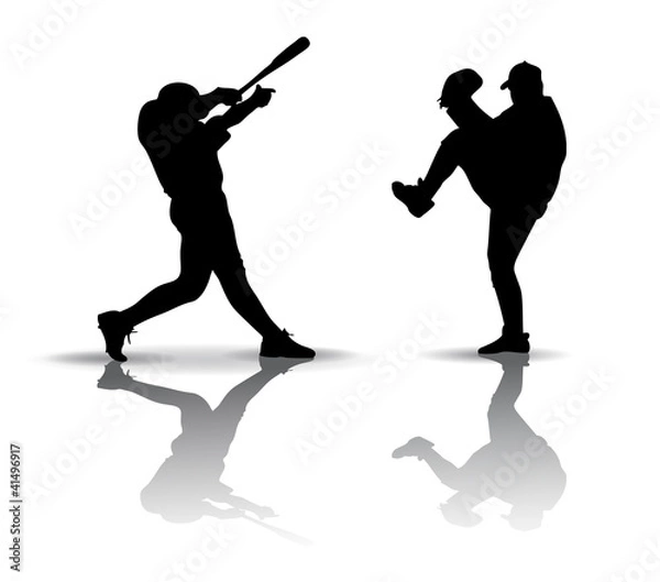 Obraz Baseball Silhouette