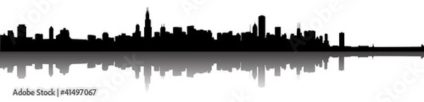Obraz Sylwetka panoramę Chicago
