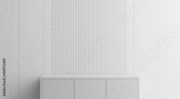 Obraz Stand in modern interior background, 3D rendering