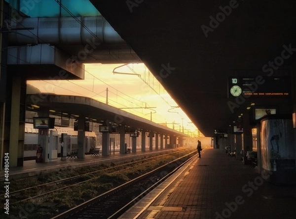 Obraz tramonto a ostiense