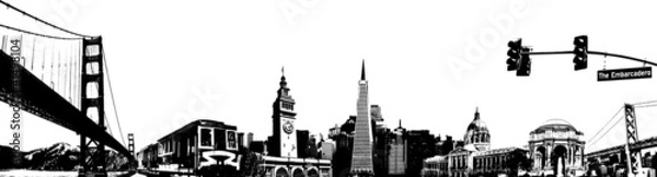 Obraz Szkic San Francisco