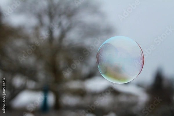 Fototapeta soap bubbles in the sky