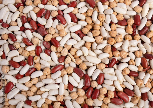 Obraz background texture legumes-beans, peas, chickpeas