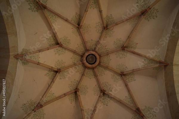 Obraz Ceiling construction in the church of Lorch Monastery on the Swabian Alp, Germany