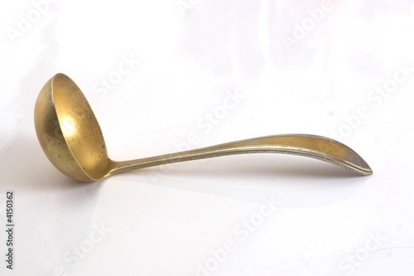 Obraz Ancient brass soup spoon