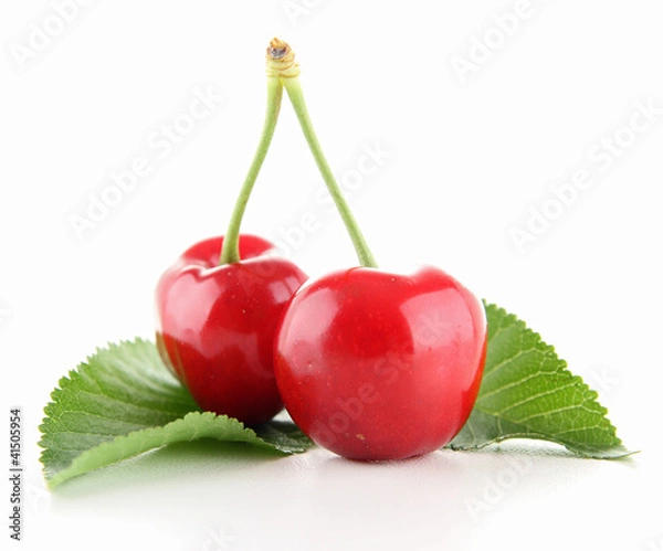 Fototapeta isolated cherries