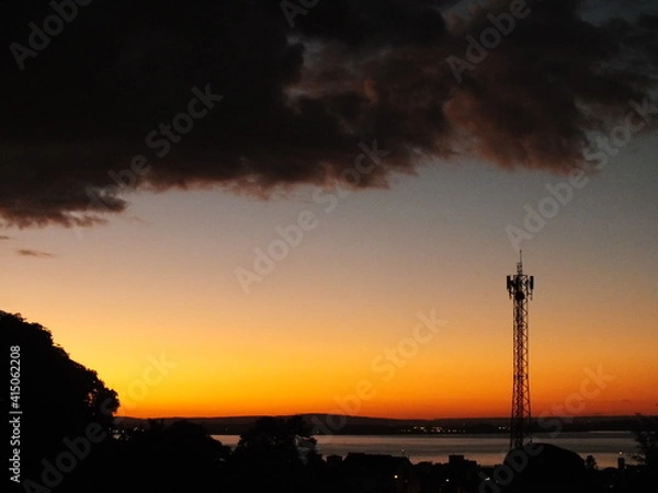 Obraz sunset in the city
