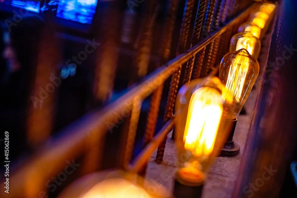 Obraz light bulb in the night