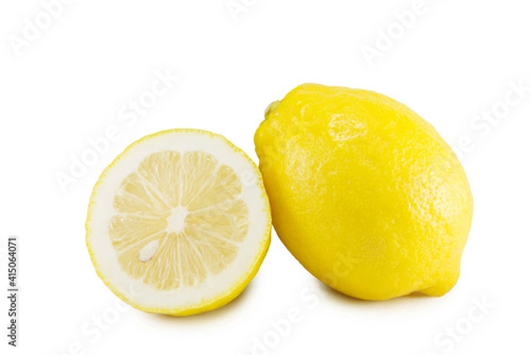 Fototapeta Fresh lemon isolated on white background