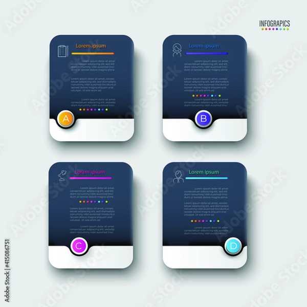 Fototapeta Infographic vector illustration Thin Line Connection on orange theme chart origami paper color info-graphic template for diagram presentation chart and business concept with element options
