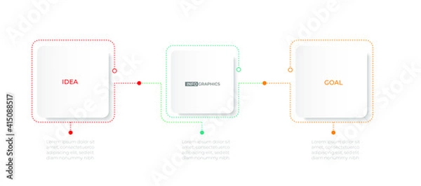 Fototapeta Business design arrow template Timeline business planning process with options, steps. Vector illustration. use for presentation and web design organization with Gradient colors
