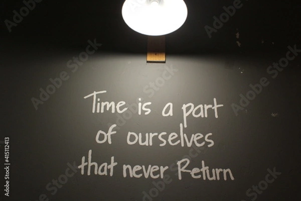 Obraz a quote about time