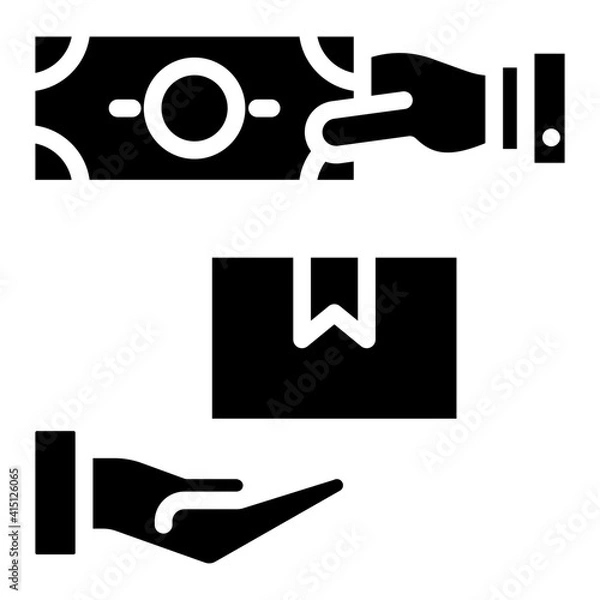 Fototapeta Trendy vector design of cash on payment