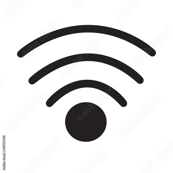 Fototapeta wifi vector icon. Internet Connection. Social media vector.