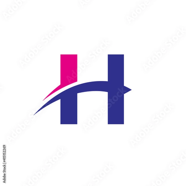Fototapeta initial H logo design vector