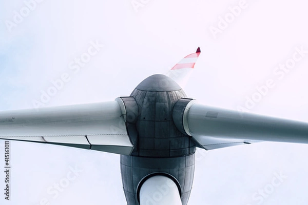 Obraz Detail view of wind energy turbine head