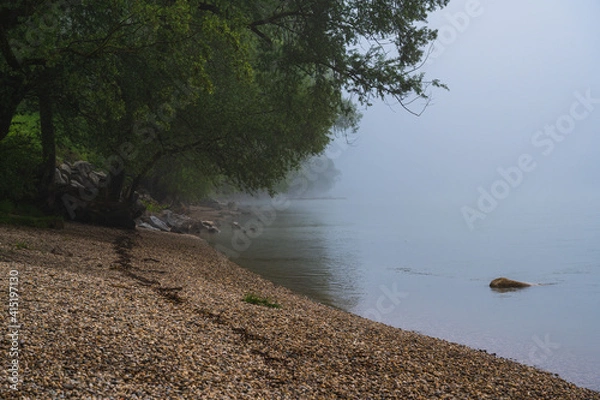 Obraz Donaustrand im Nebel