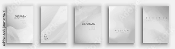 Obraz Minimal covers design. White set. Idustrial geometric patterns. Eps10 vector