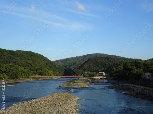 Obraz 宇治川のほとり