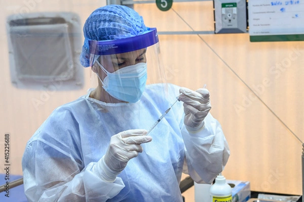 Fototapeta Scientist working in laboratory