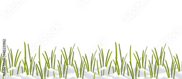 Obraz Green grass seamless border