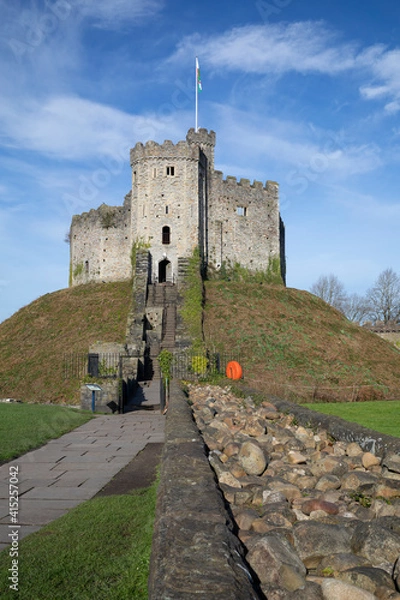 Obraz he Norman Keep at Cardiff Castle, South Wales, UK