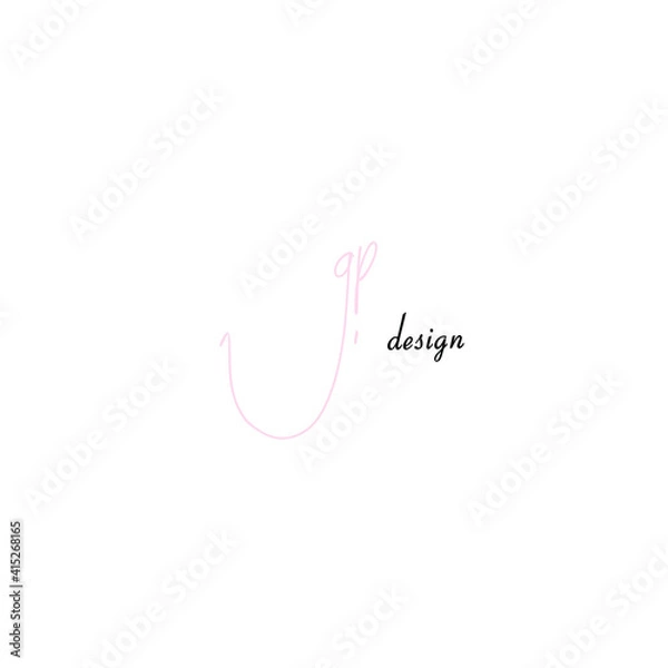 Fototapeta gp initial design logo isolated white