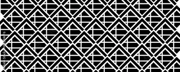 Fototapeta Rectangular and three strip pattern seamless background.