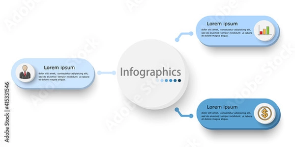 Obraz Infographics. Three options.