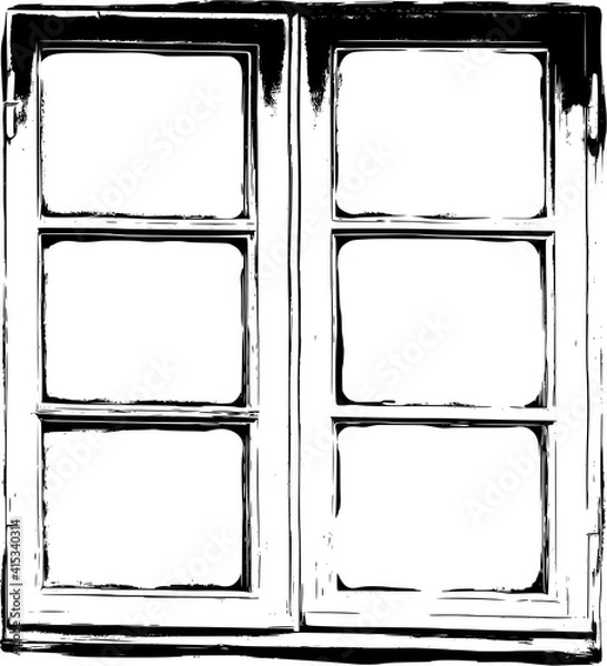 Obraz window three panes