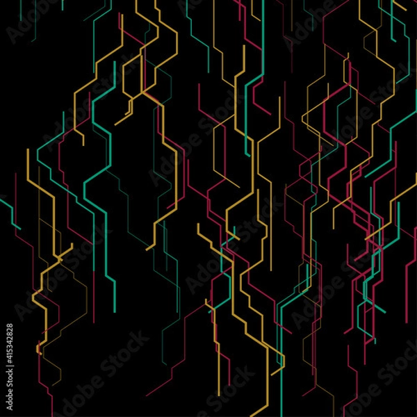 Fototapeta Vector abstract circuit.