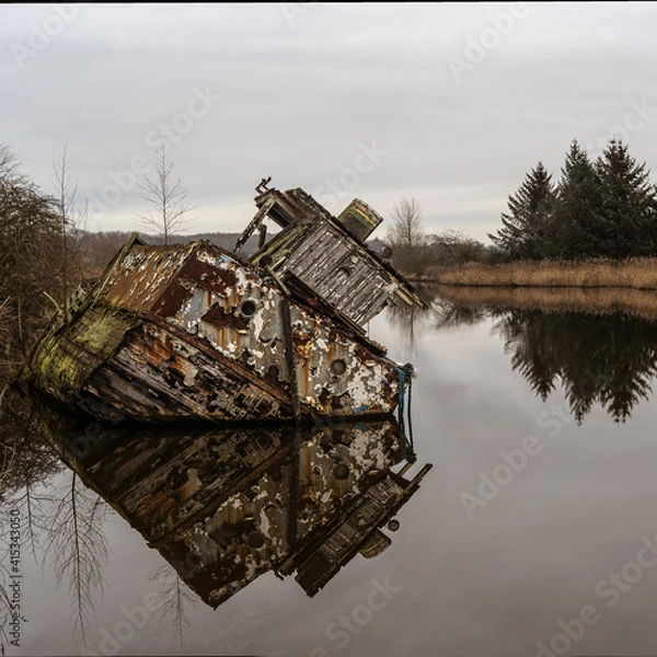 Fototapeta River Shipwreck