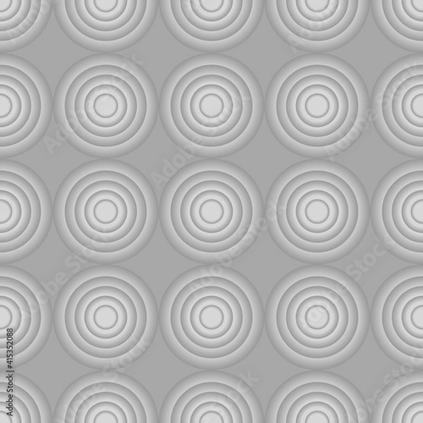 Obraz Seamless circle linear pattern. Geometric weave backdrop. graphic print texture fabric design template. Vector illustration monochrome background