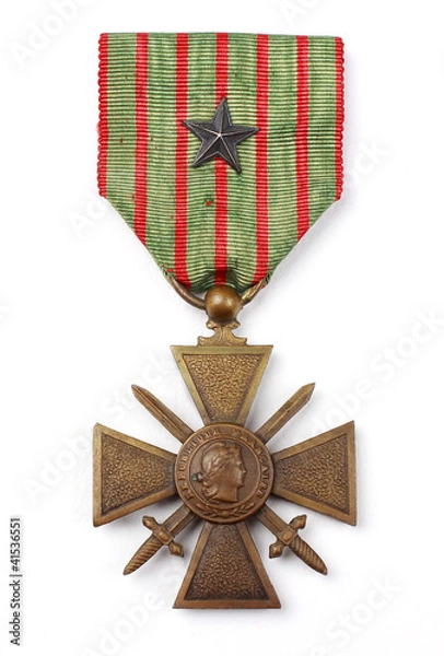 Obraz Croix de guerre avec citation 1914 1918