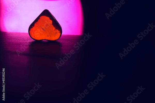 Fototapeta red heart shape marble