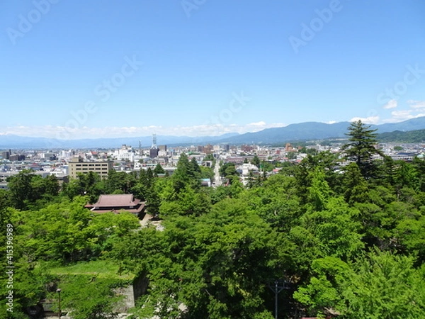 Obraz 福島城から見える景色