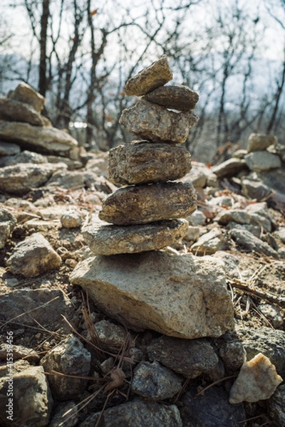 Obraz Small wishing stone tower 