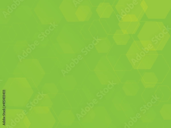 Fototapeta Abstract medical pattern, or technology background with hexagons, green figures vector backdrop, wallpaper with texture