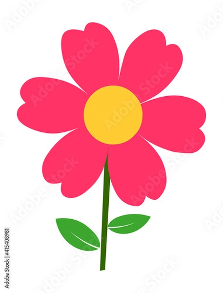 Fototapeta Abstract flower drawing Vector illustration