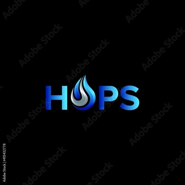 Fototapeta abstract water fire with O letter logo design vector