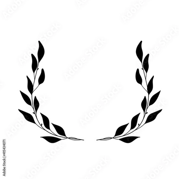 Fototapeta Hand drawn wreath frames. Botanical circle vector illustration. Design elements for cards, invitations, quotes, blogs, posters. Vector illustration