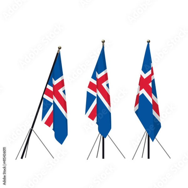 Fototapeta アイスランド共和国国旗