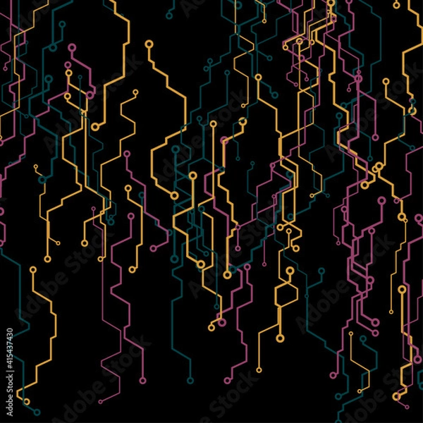 Fototapeta abstract Electronic substrate circuit