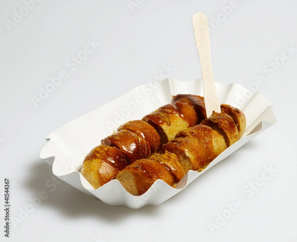 Obraz Currywurst in der Pappschale