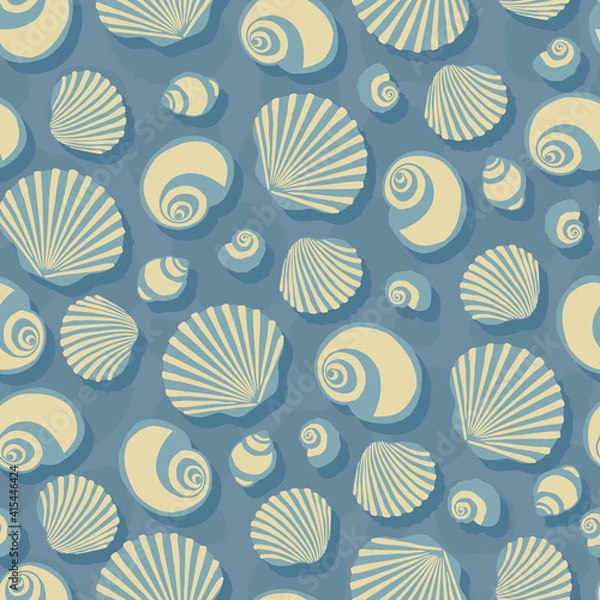 Obraz Geometrical seamless repeating of shells