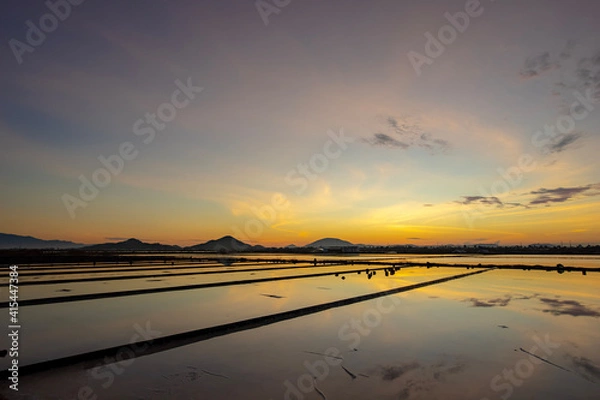 Obraz sunset over the river